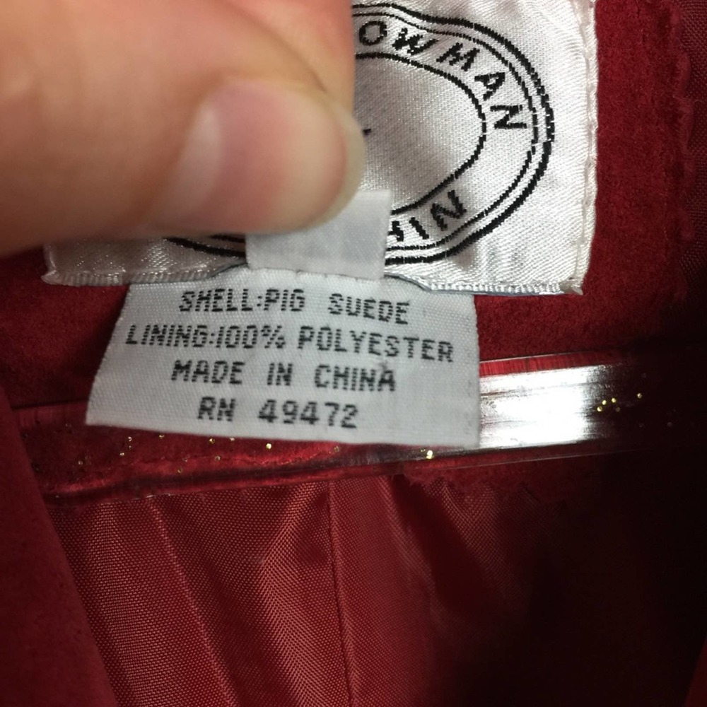 Red Suede Women's Blazer - Picture 5 of 9